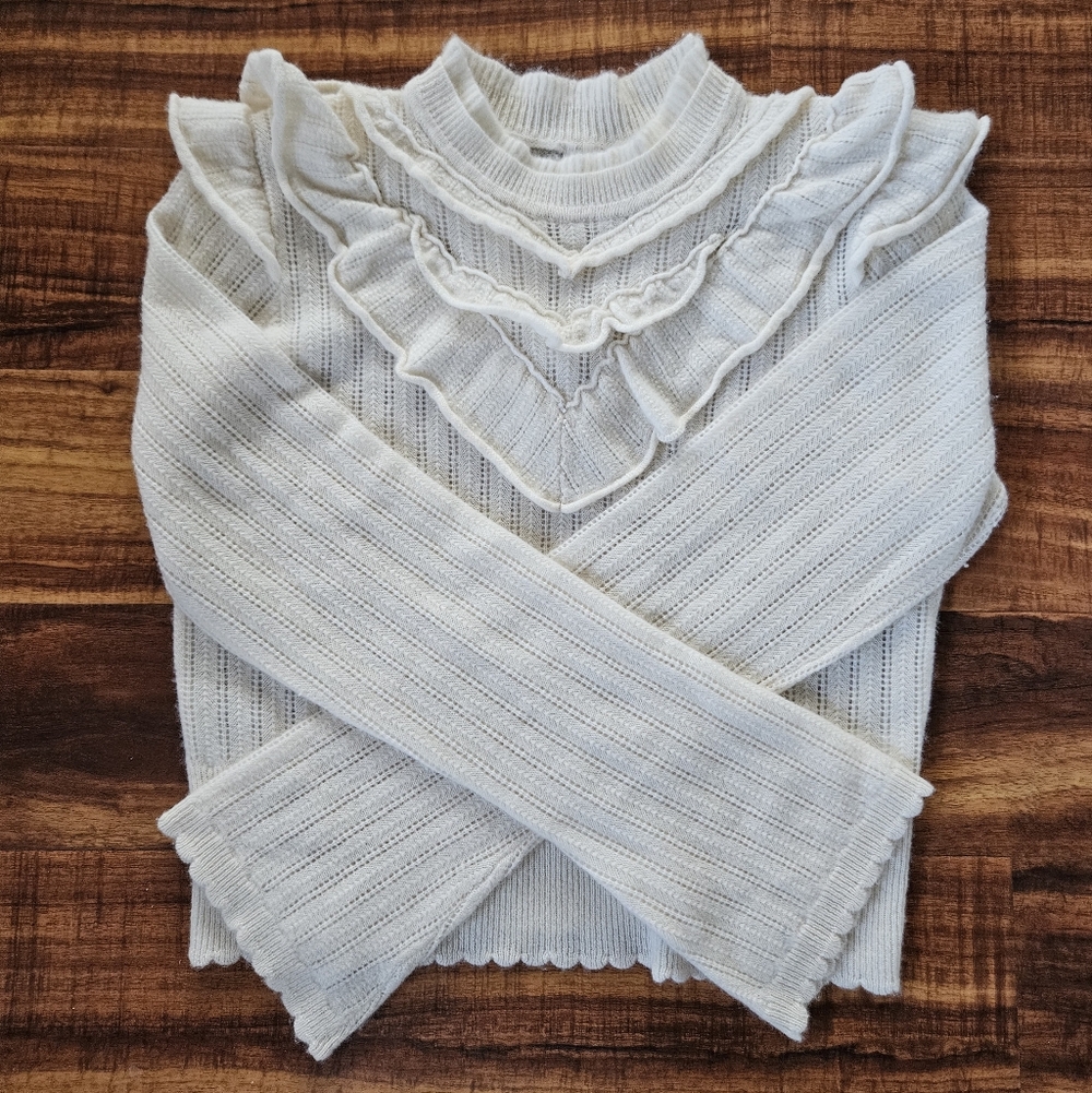 By Anthropologie Pointelle Cashmere Sweater